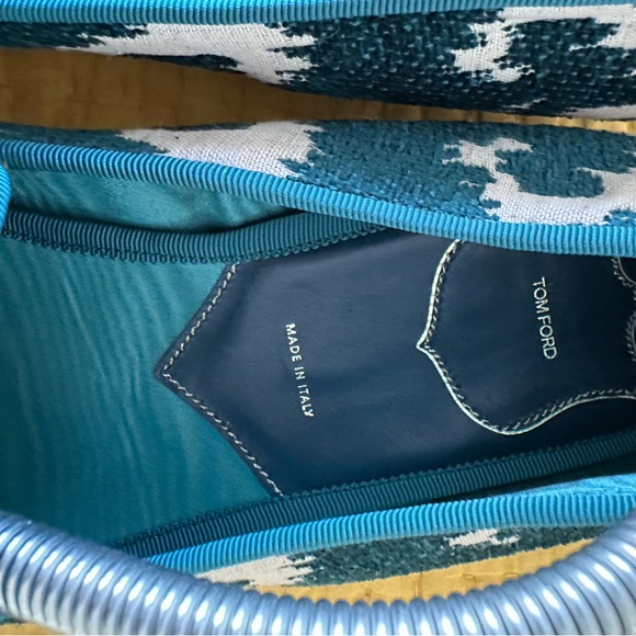 Tom Ford Blue and White Patterned Loafers